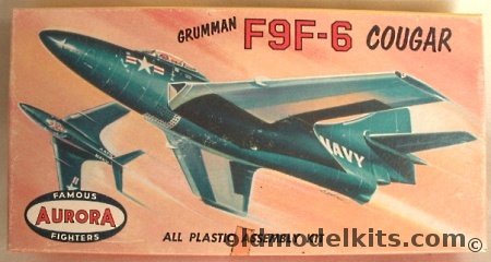 Aurora 1/82 Grumman F9F-6 Cougar - (F9F6), 293-29 plastic model kit